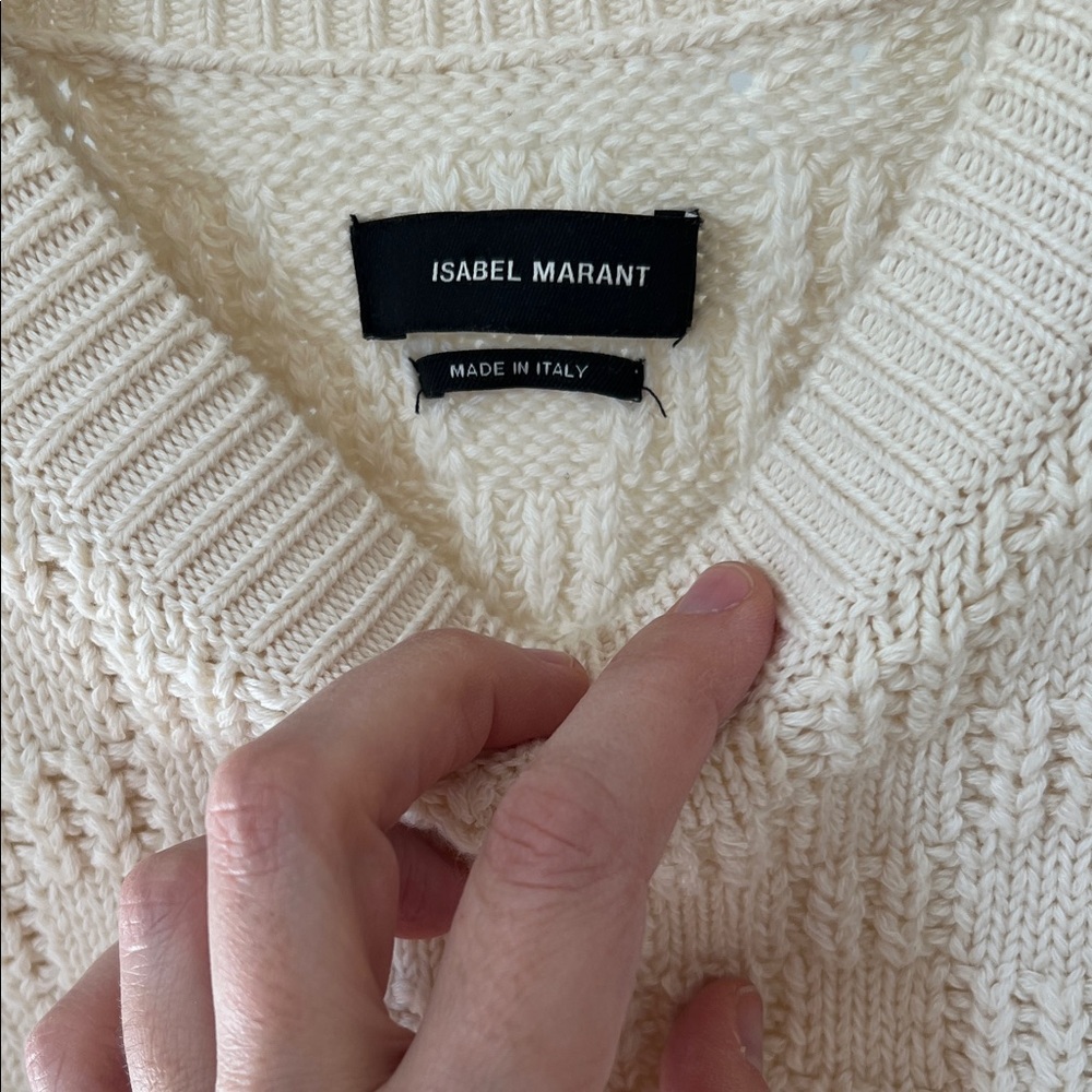 Isabel Marant Cream and Black Patterned Sweater - Picture 2 of 6